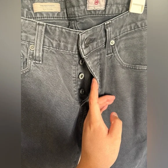 Adriano Goldschmied Charcoal Gray Straight Leg The Matchbox Jeans Size 32 - Picture 3 of 7